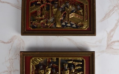 Pair of Antique Chinese Panels