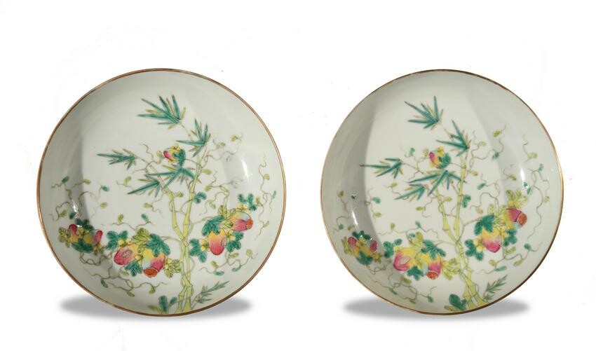 Pair of Chinese Imperial Plates, Late 19th Century