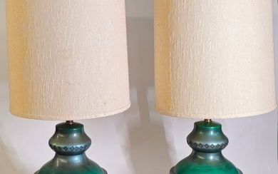 Pair of MCM Bitossi Style Lamps