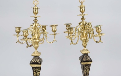 Pair of candlesticks with Boulle m