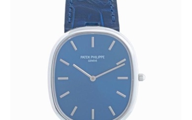 Patek Philippe Golden Ellipse Blue Platinum Men's