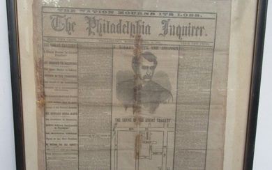 RARE April 17 1865 Philadelphia Inquirer Abraham Lincoln Assassination Newspaper