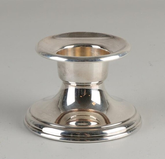 Silver candlestick, 925/000, low model on a round