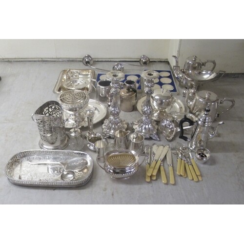 Silver plated tableware: to include a pair of Victorian styl...