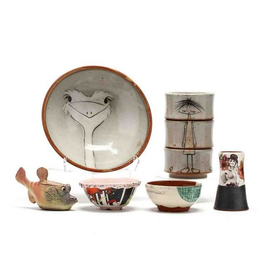 Six Pieces of Contemporary Studio Pottery