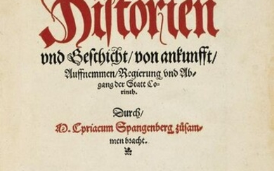 Spangenberg, Cyriacus Chronicon Corinthiacum. Historien