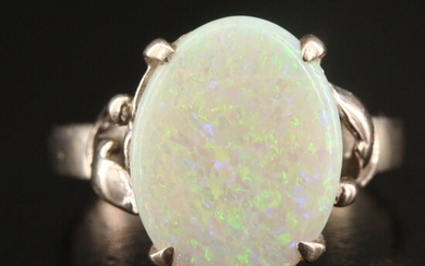 Sterling Opal Solitaire Ring