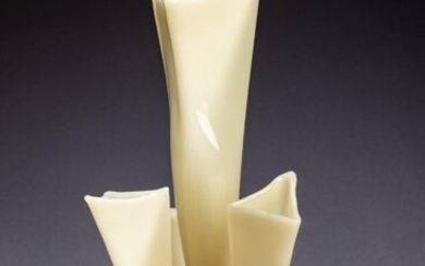 Steuben Ivorine Glass Vase.
