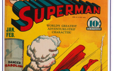 Superman #8 (DC, 1941) CGC VF 8.0 Off-white to...