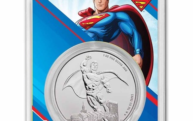 Superman 999 pure silver coin in protective packaging, 1 ounce...