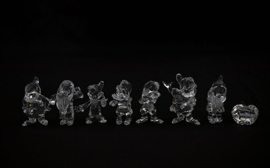 Swarovski crystal figural group, Snow White and The Seven...