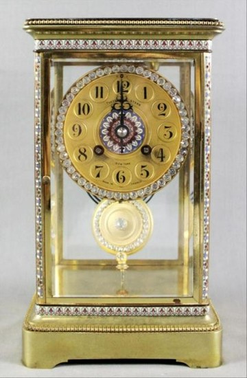 Theodore Starr French Crystal Regulator Mantle Clock
