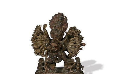 Tibetan Bronze Statue of Yamantaka, 18th Century