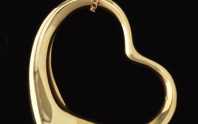 Tiffany & Co. Elsa Peretti 18K Gold Medium Heart Slider on Chain