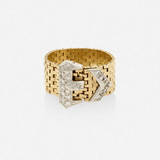 Tiffany & Co., Gold and diamond buckle ring