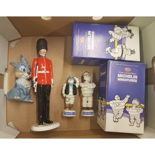 Two boxed Wade Michelin Miniature figures together with a Wa...