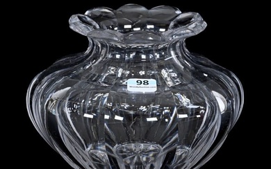 Vase, American Brilliant Cut Glass, Signed Hawkes