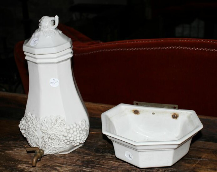 Vintage Red Cliff Ironstone Lavabo