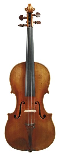 Violin - C. 1820, in the manner of GB Guadagnini, labeled JOANNES BAPTISTA GUADAGNINI PLA/ CENTINUS FECIT MEDIOLANI 1746, length of one-piece back 357 mm.