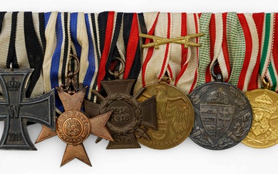 A Second World War medal trio, awarded to Mr R J Spiers, all... in...