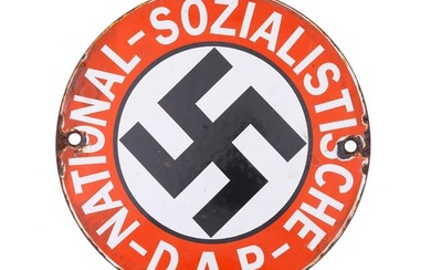 WWII NAZI GERMAN NSDAP PROPAGANDA STREET SIGN