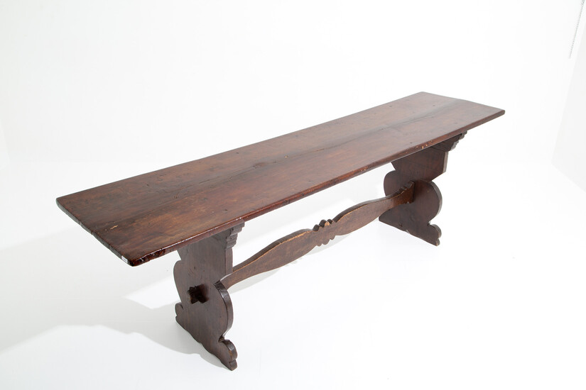 Walnut table made with ancient material
