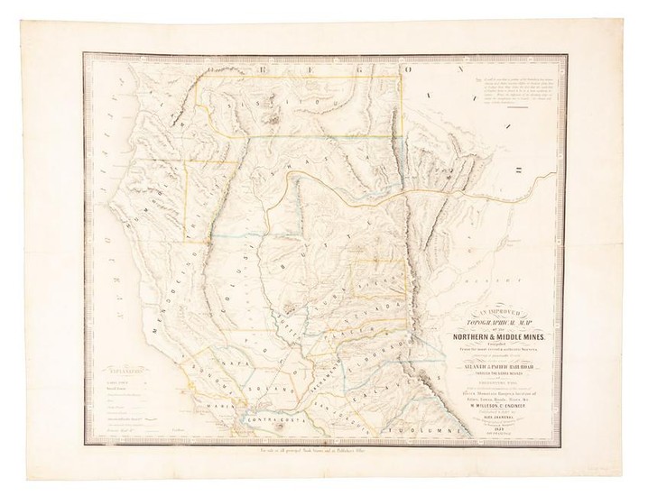 Zakreski map of California Gold Region 1854