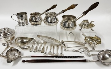 (on 30) GROUP OF VARIOUS ENGLISH ANTIQUE SILVER