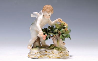 porcelain group, Meissen, around 1890, cupid hunting one...
