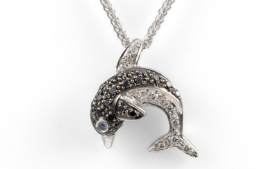 0.30ct Diamond Dolphin Pendant
