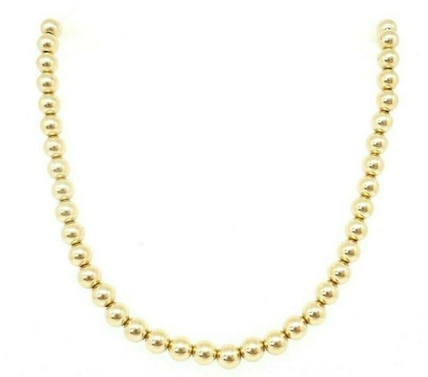 10K Yellow Gold Beads Necklace