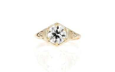 1.26 Art Deco Engagement Ring