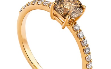 1.29 tcw Diamond Ring - 14 kt. Pink gold - Ring - 1.04 ct Diamond - 0.25 ct Diamonds - No Reserve Price