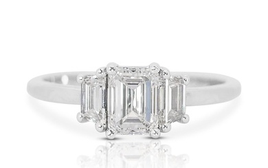 Ring - 18 kt. White gold - 1.35 tw. Diamond (Natural) - Diamond