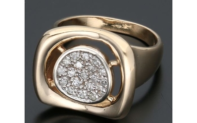 14 kt. Gold - Ring - 0.09 ct Diamond