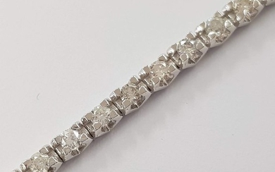 14 kt. White gold - Bracelet - 3.25 ct Diamond