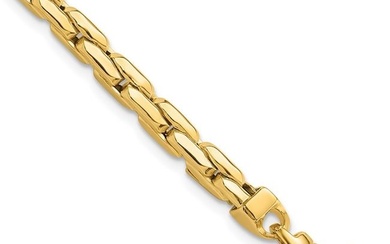 14K Yellow Gold 4.5mm Fancy Link Bracelet - 4.4 in.