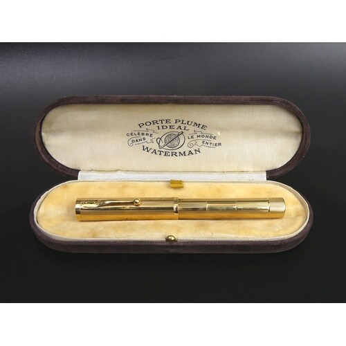 18 carat gold Plume Ideal Waterman fountain pen, 24 grams. 1...