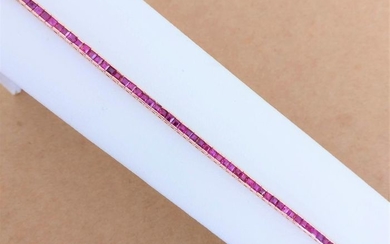 18 kt. Pink gold - Bracelet - 6.08 ct Ruby