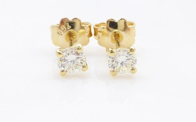 18 kt. Yellow gold - Earrings - 0.52 ct Diamond
