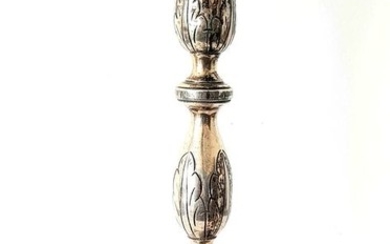 1870-1877 Stamp Antique Candlestick - Private Collection - Carved Silver - Portugal - Crispim Moreira Pinto - Portugal - Second half 19th century
