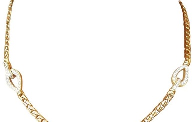 18kt Yellow Gold 1.77cttw Diamond Curb Link Necklace, 46 gr, 19 In, Solid Heavy