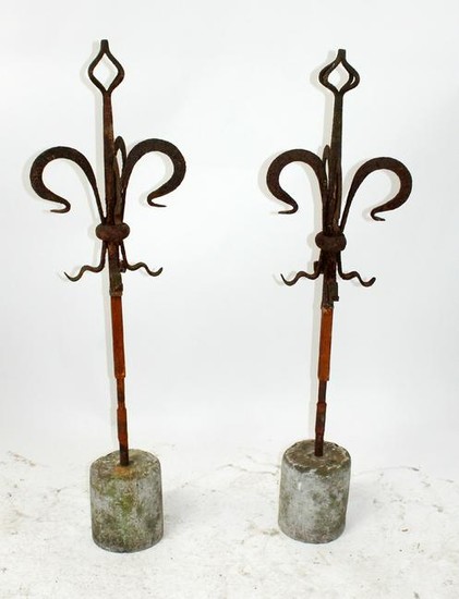 18th century French forged iron weathervanes