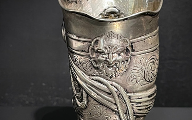 ** 18th century Silver boot, Northern work weight: 134...