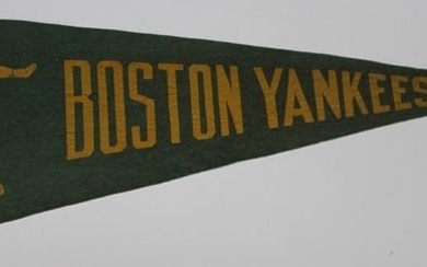 1940s Vintage Boston Yanks AAFC Pennant 29" Very Rare Ex 44352
