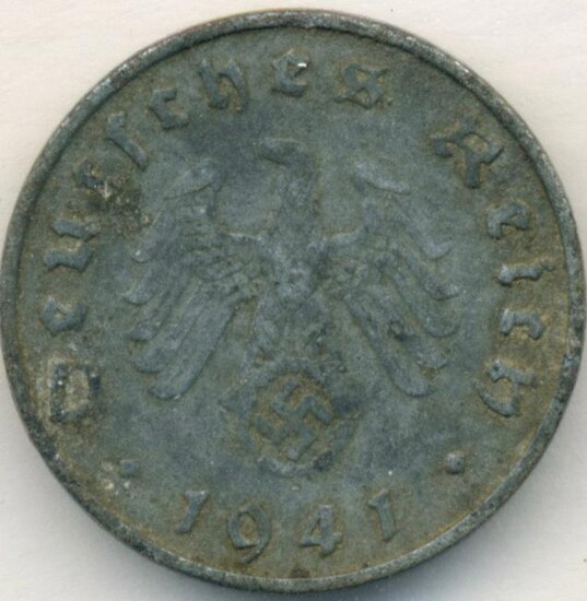 1941 Third Reich Ten Reichspfennig Coin