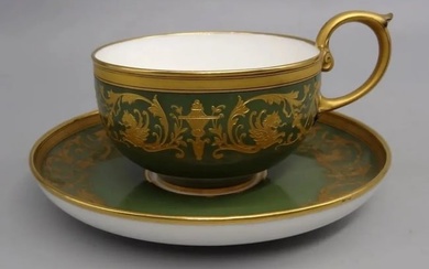 19TH C. SEVRES CUP AND SAUCER