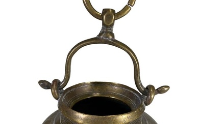 19th C Indian Brass Holy Water