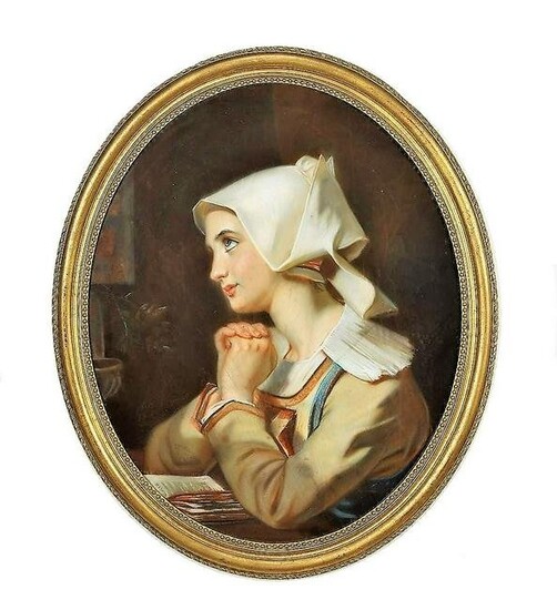 19th Century French Portrait of a Young Lady