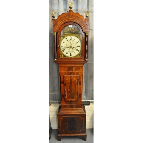 19th Century Welsh mahogany 8 day clock by Thomas Evans of P...